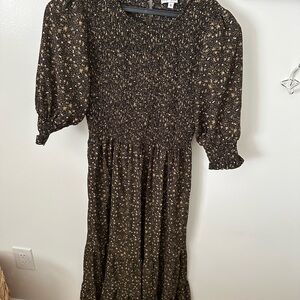 Baltic Born Black Floral Long Sleeve Dress
